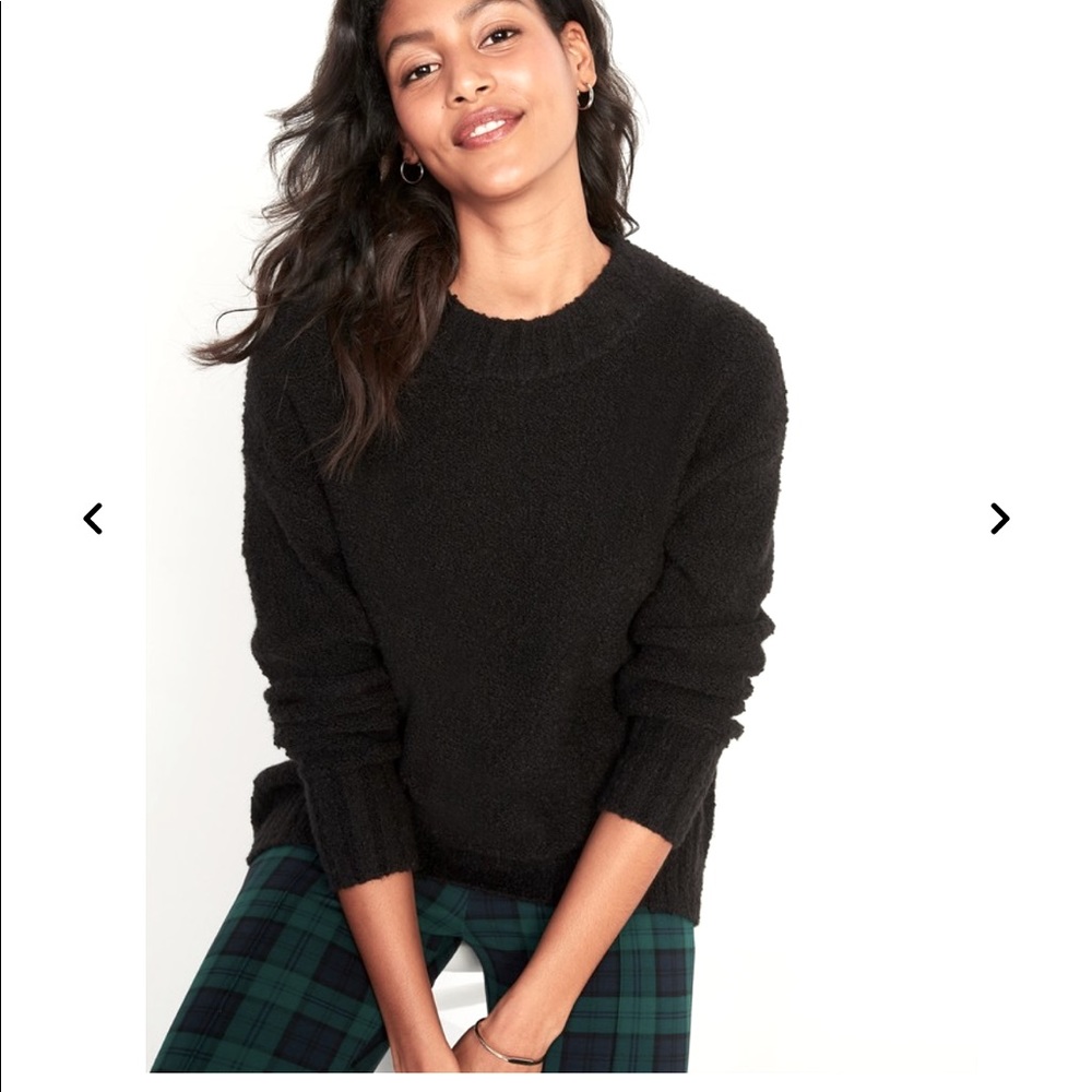 Cozy Oversized Boucle Crew-neck Sweater